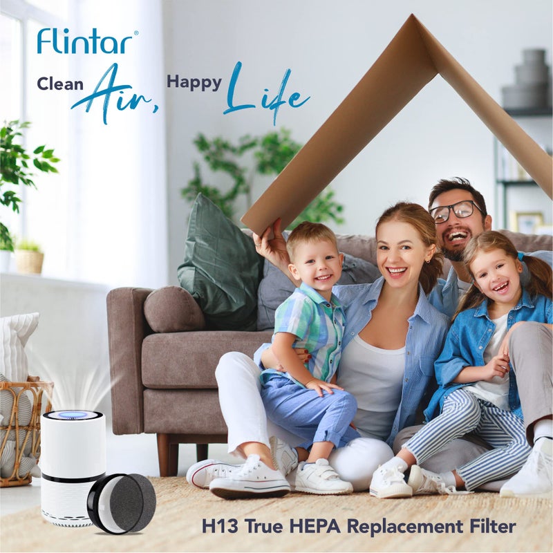 Flintar LV-H132 Replacement Filter, Compatible with Levoit LV-H132 Air Purifier, H13 Grade Filtration and Activated Carbon Filter for odor removal, Part # LV-H132-RF, 2-Pack - Image 2